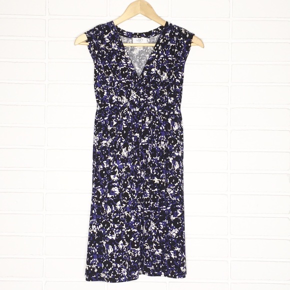 LOFT Dresses & Skirts - $8 SALE! LOFT | Purple/Black/Cream Cotton Dress